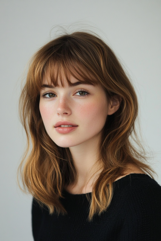 Highlights and Thin Bangs