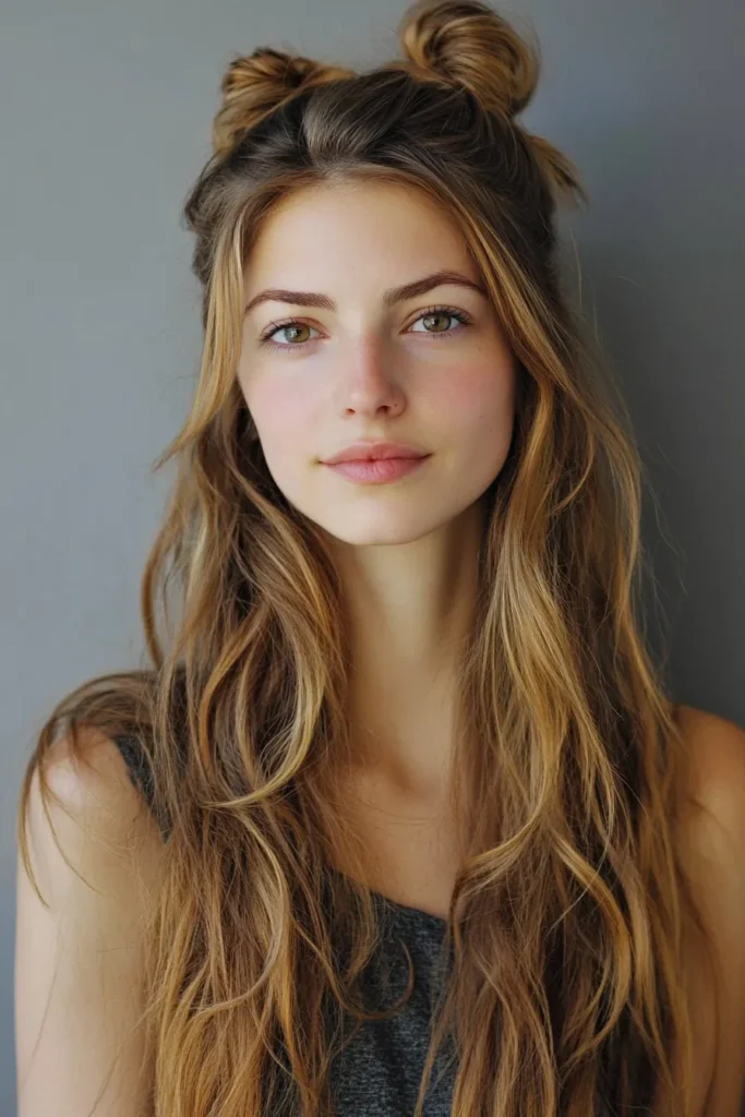 Knotted Half-Up Hair