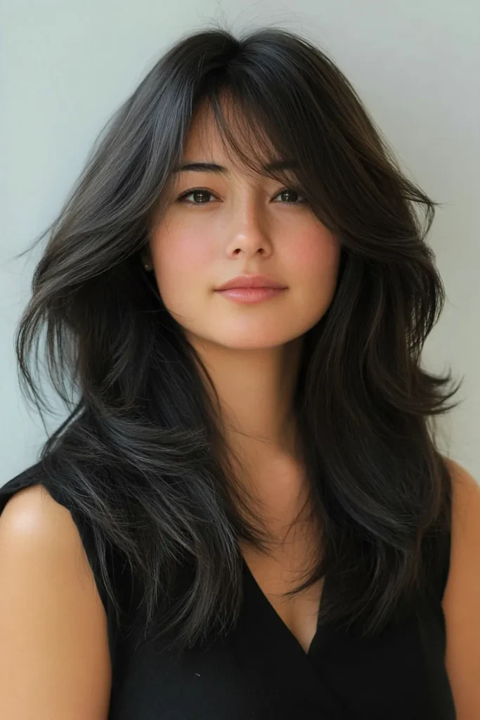 Layered Cut with Side-Swept Bangs