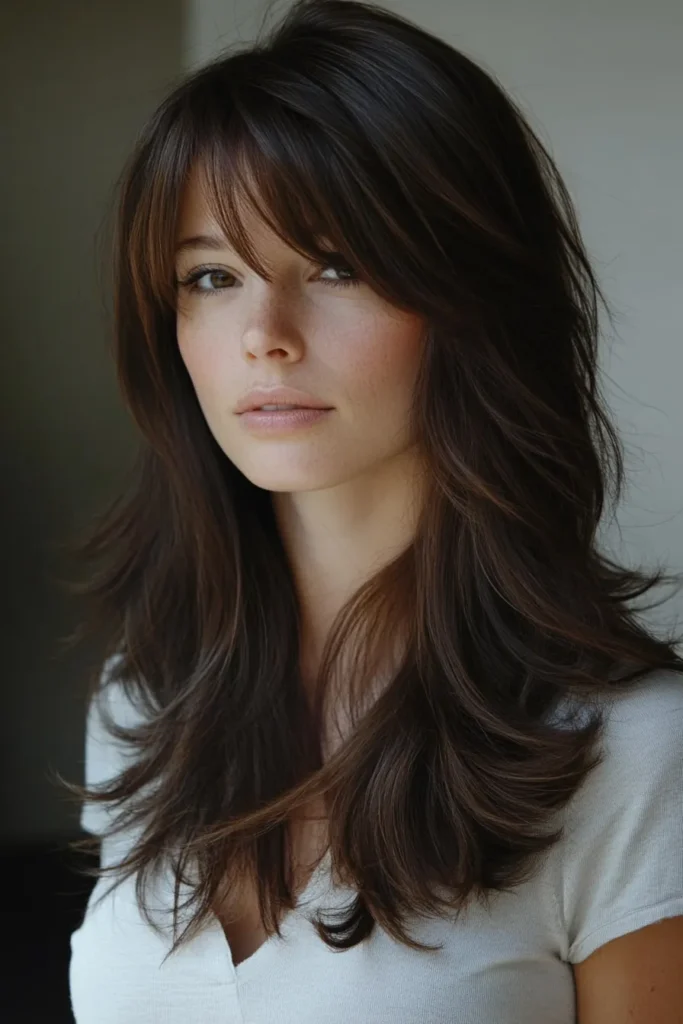 Layered Hair With Fringe