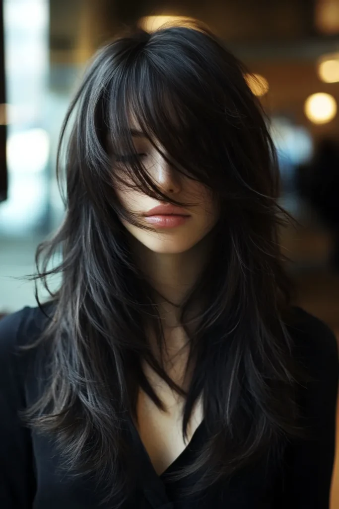 Layered Long Bangs