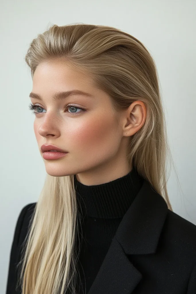 Long, Slicked Back Hair