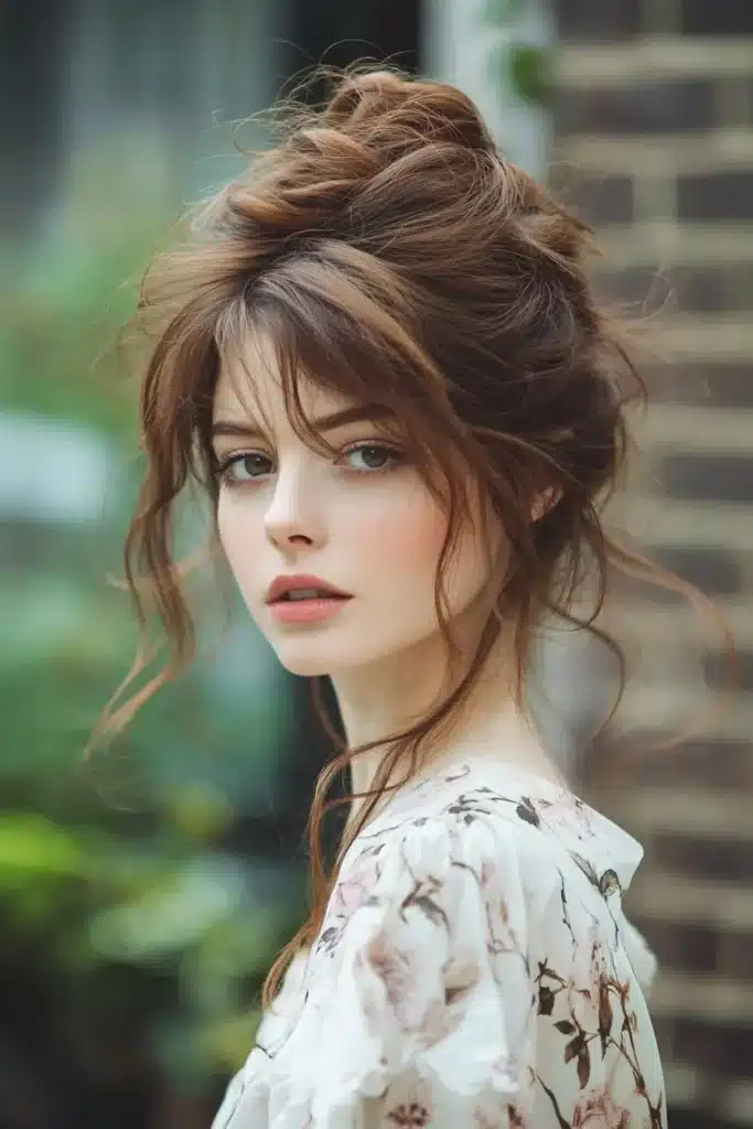 Loose Messy Updo for Thick Hair