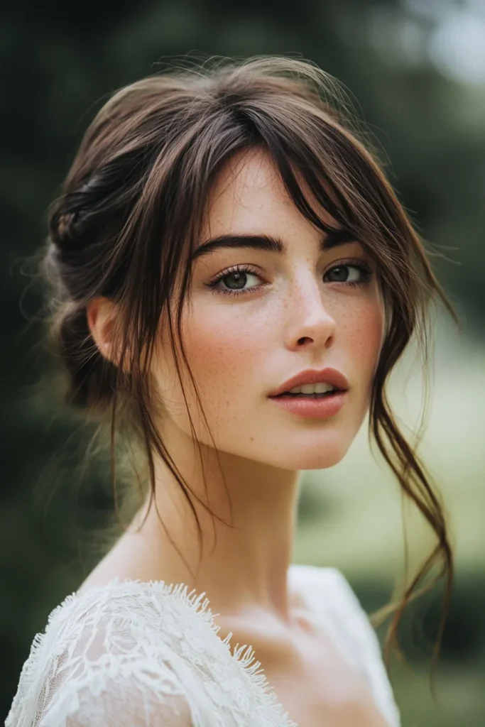 Low Bun with Side Sweep