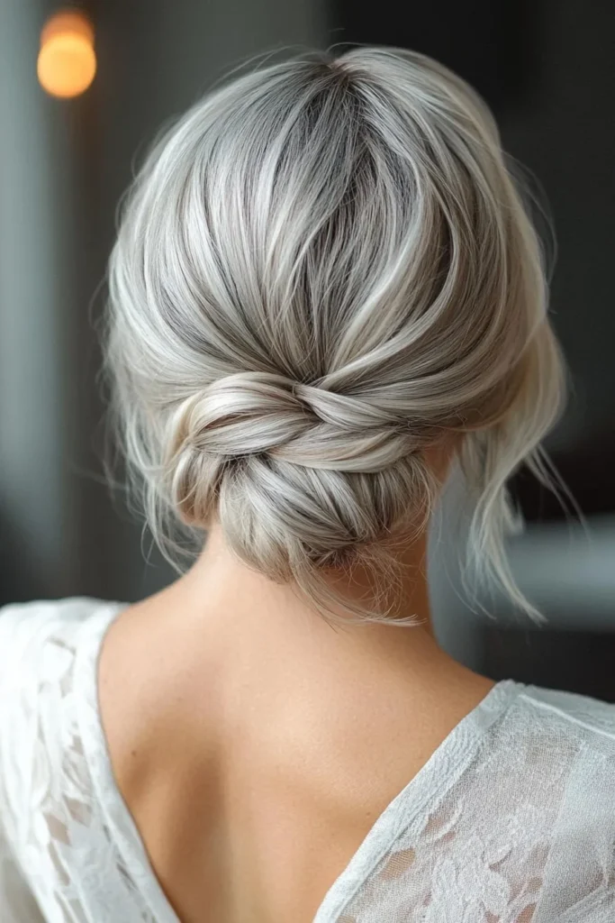 Low Bun with Tendrils