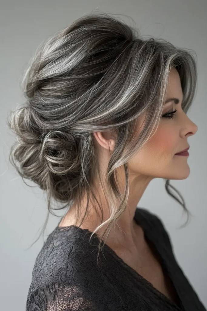Messy Bun with Volume