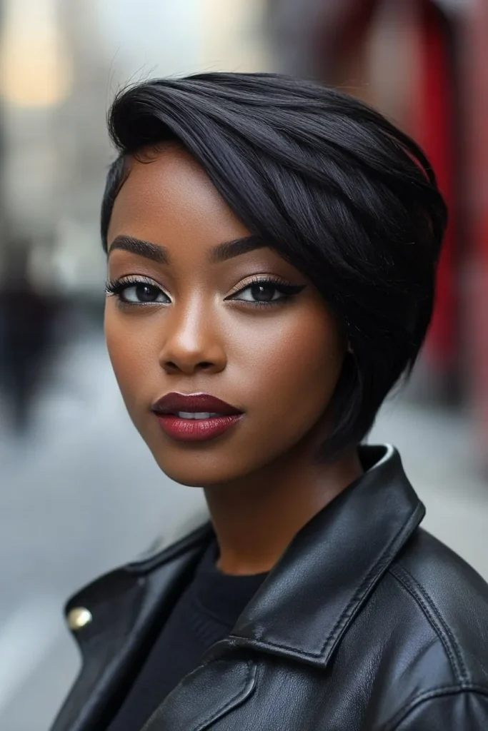 Side-Parted Pixie Bob