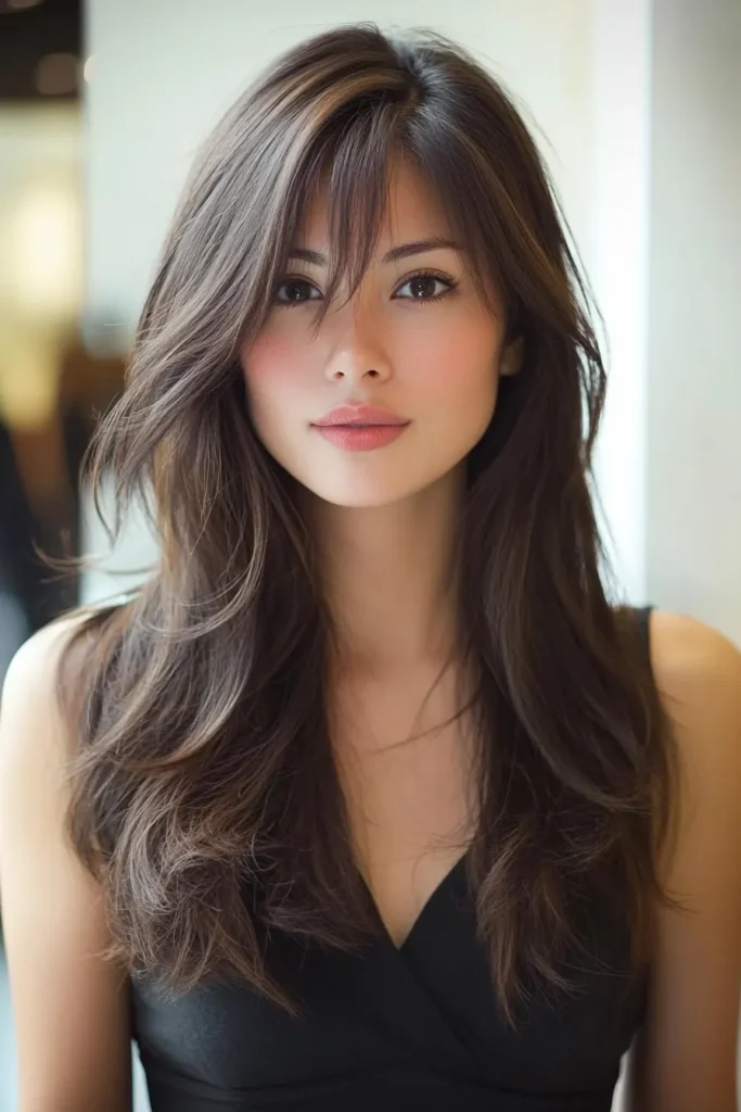 Side-Swept Bangs With Layers
