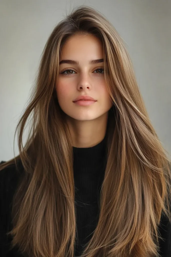 Sleek Straight Hair with Layers