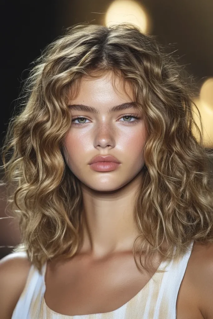 Soft Curls With Middle Parts