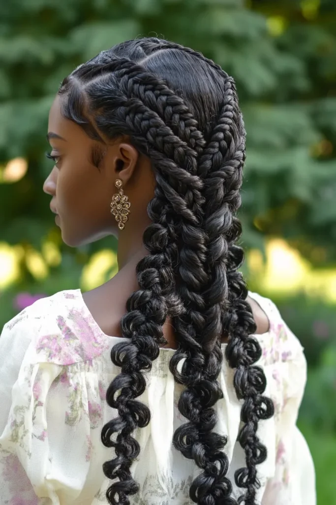 Stitch Braids with Curled Ends