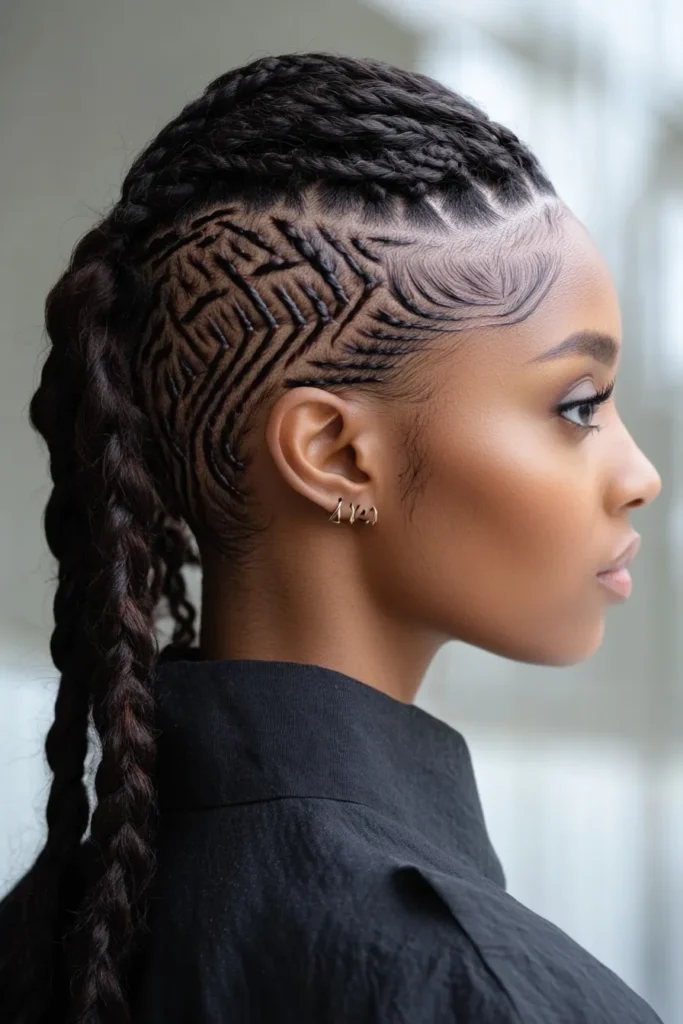 Stitch Braids with Undercut