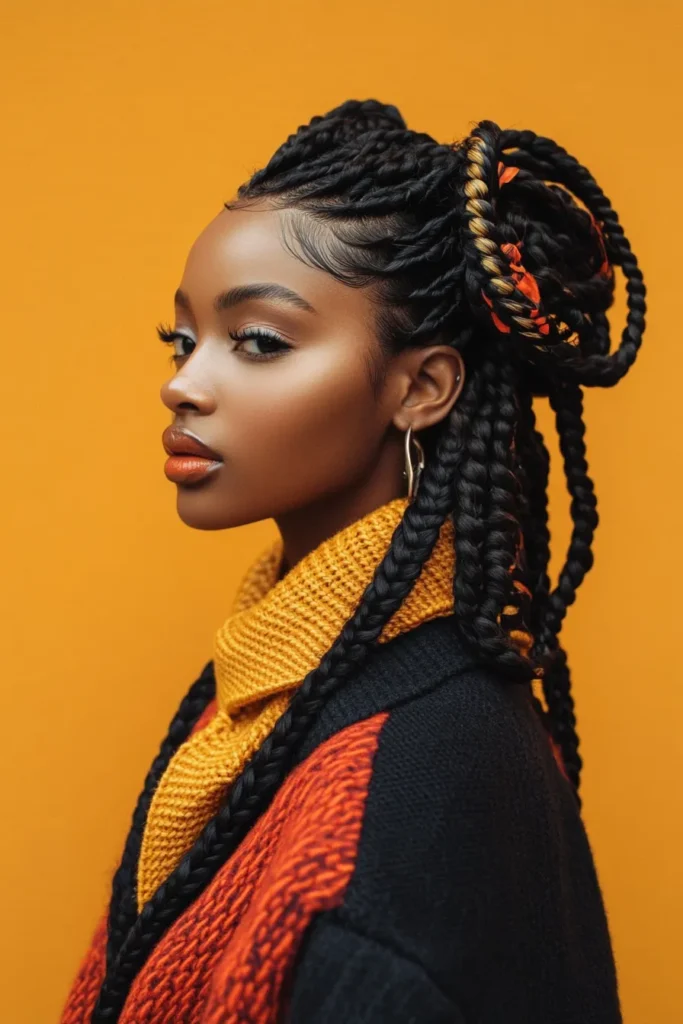 Stitch Braids with a Twist hair style