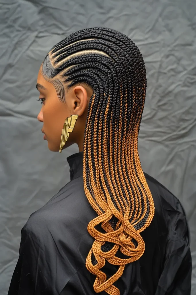 Straight Back Stitch Braids