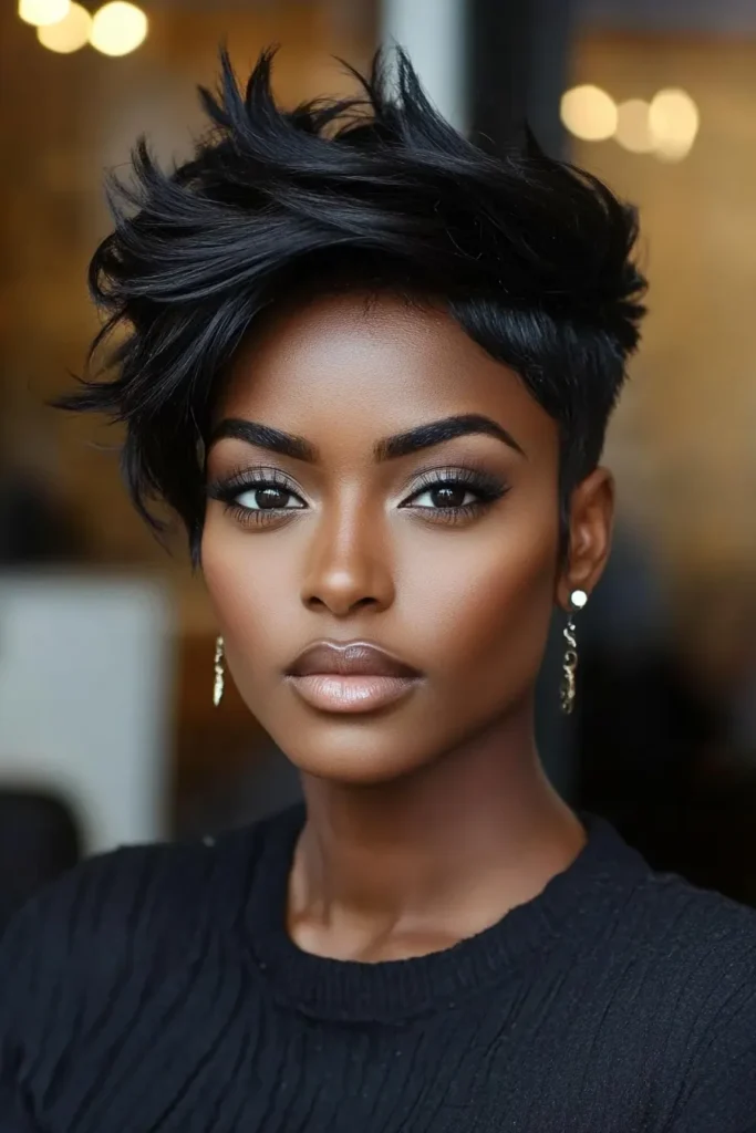 Tapered Pixie Bob with Layered Top
