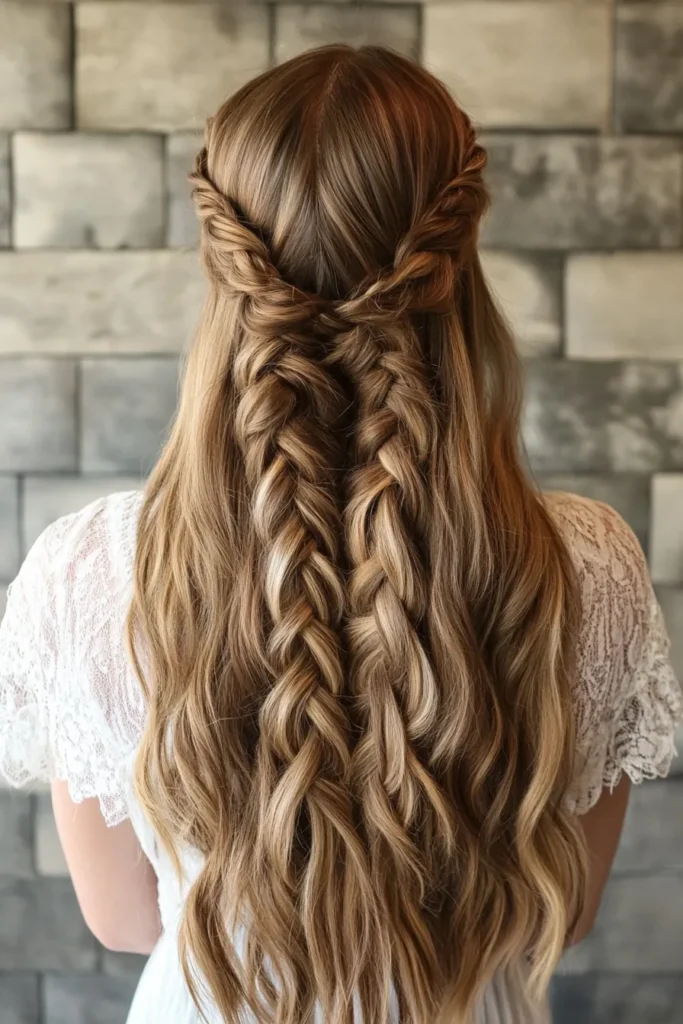 Textured Dutch Braid Crown