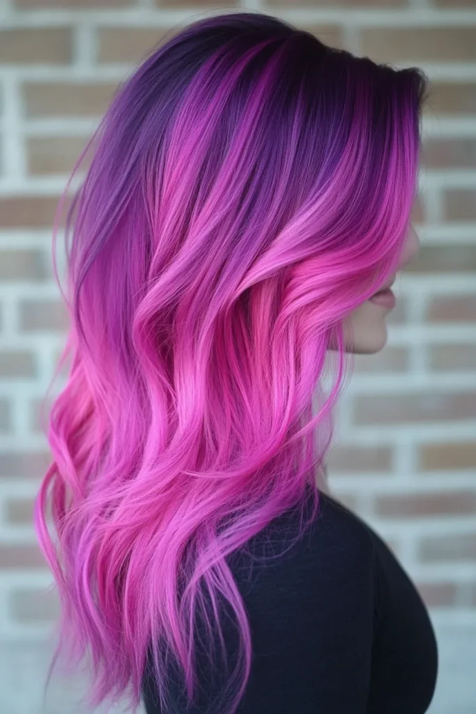 Two-Tone Pink and Purple