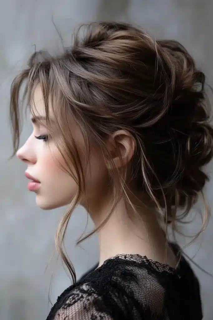 Volumized Casual Messy Bun