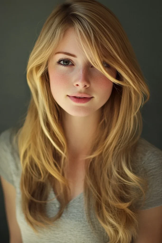Golden Blonde Hair with Light Brown Lowlights