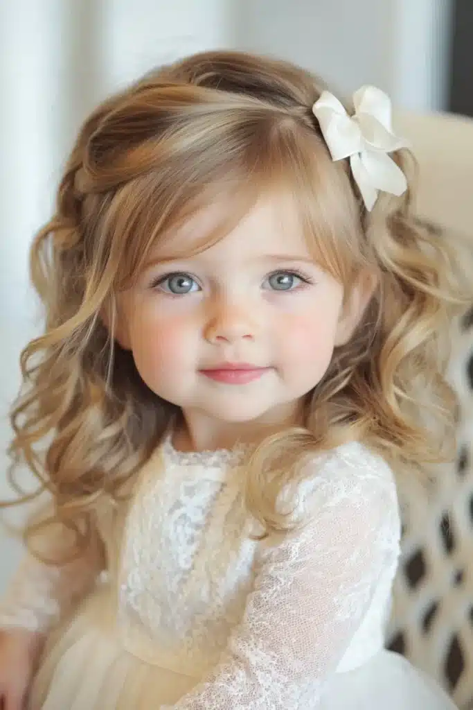 Half-Updo with Ribbon