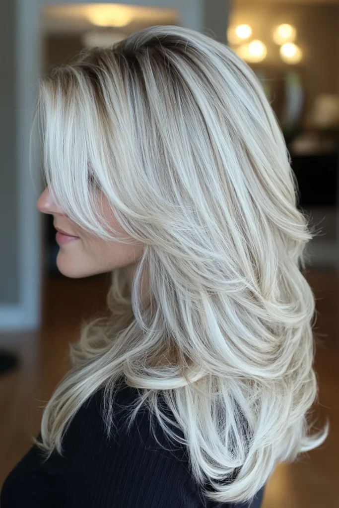 Icy Blonde with Smoky Gray Lowlights