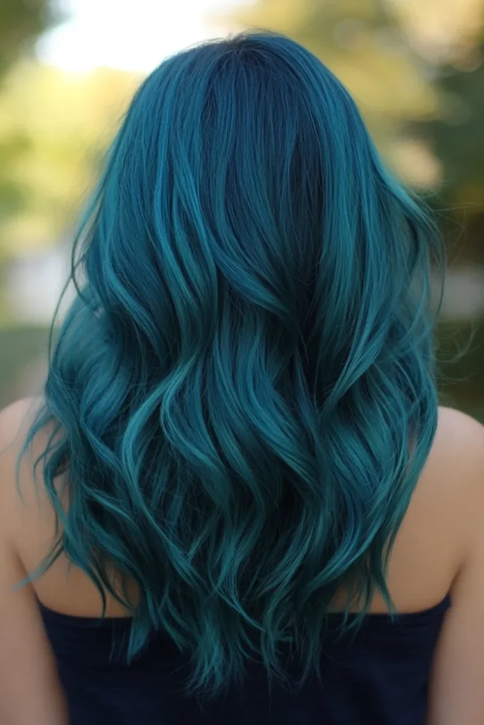 Prismatic Teal Waves