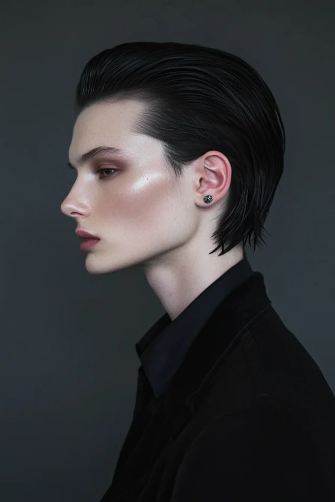 Slicked-Back Hair