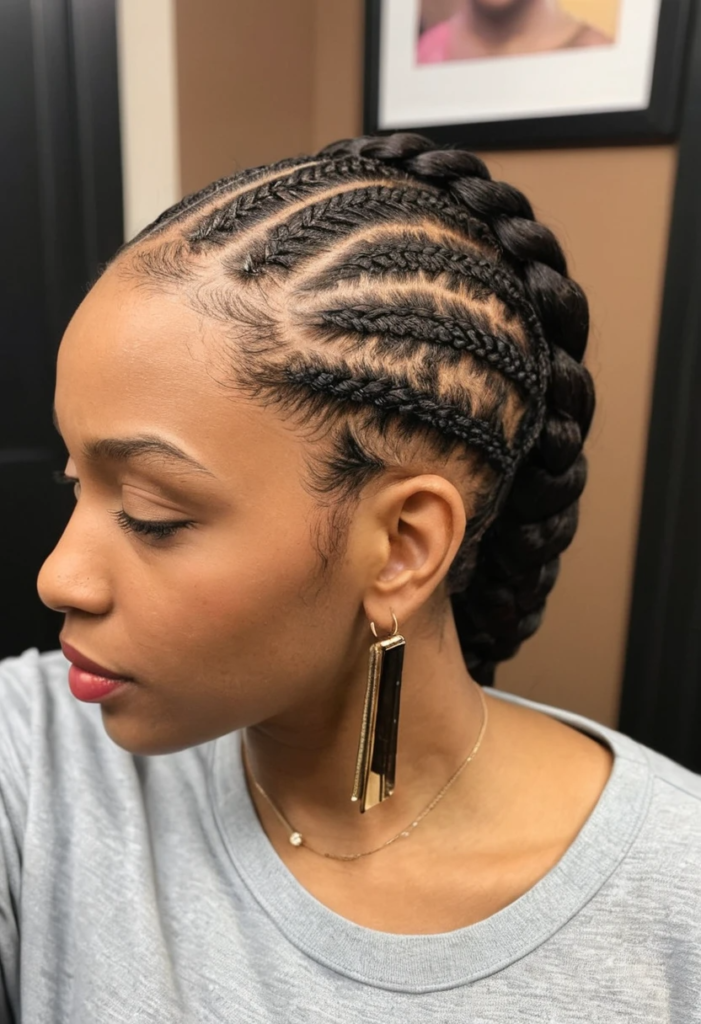 Cornrows with Natural Hair