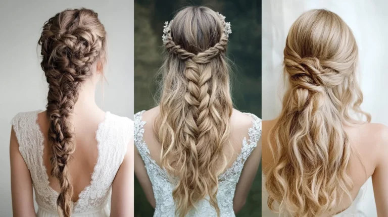 Half Up Half Down Hairstyles with Braids