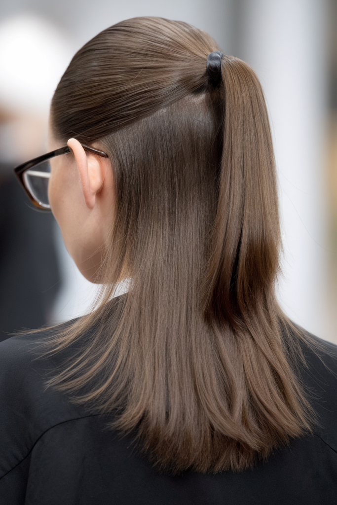 Half-Up Sleek Ponytail