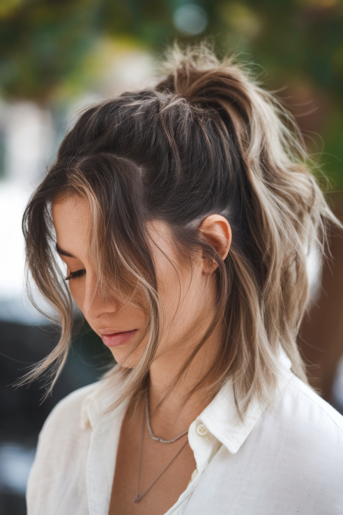 Messy Sleek Ponytail