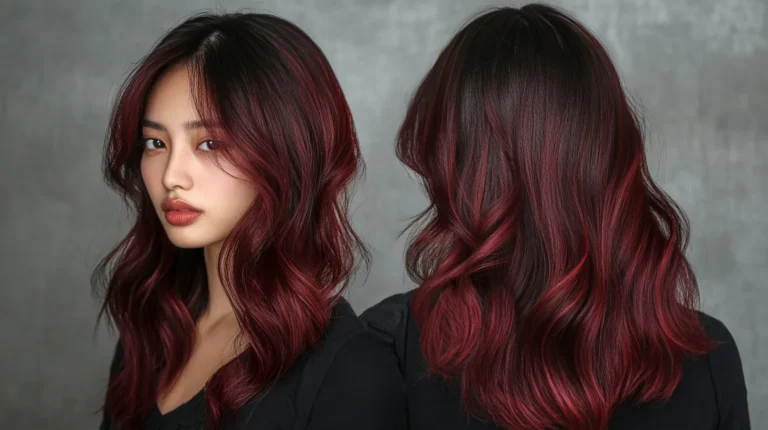 cherry cola balayage