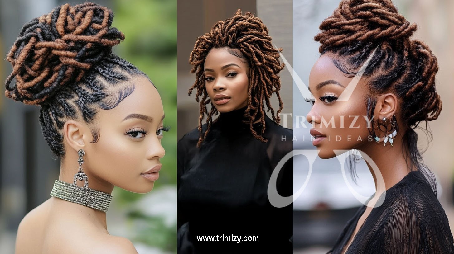 locs updo hairstyles for women