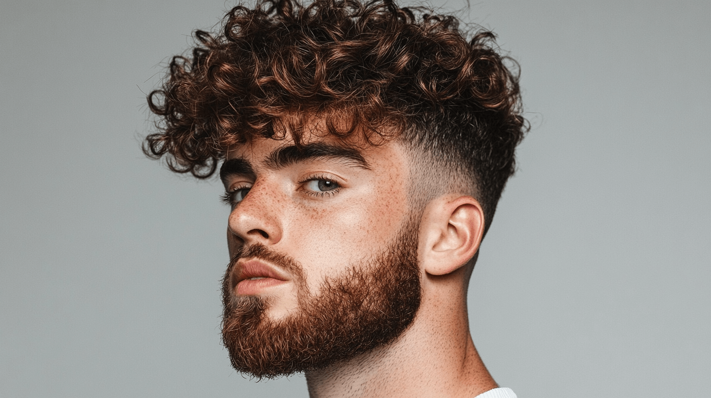 Curly Hairstyles for Men with Fade Cuts