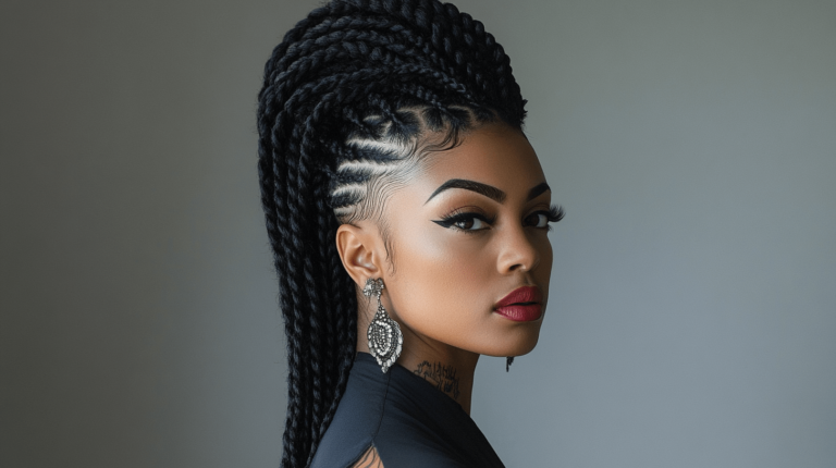 Braided Mohawk for Black Women