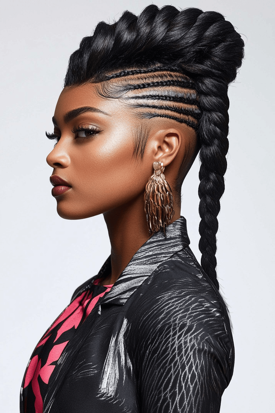 15 Braided Mohawk for Black Women – Stylish & Trendy Looks - trimizy.com