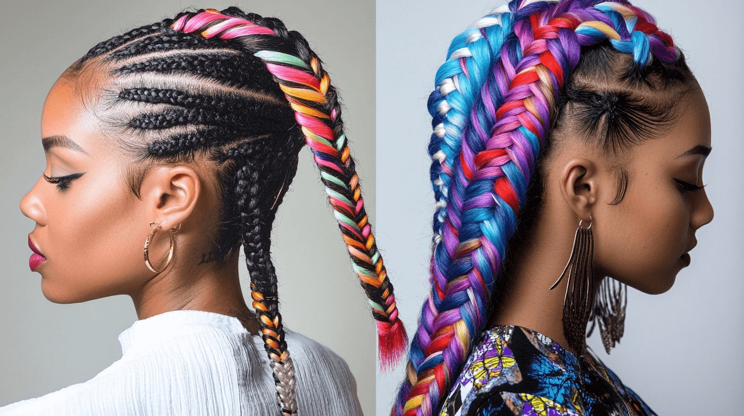 stitch braids with design