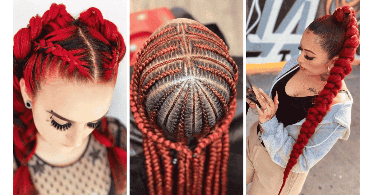Red Braided Hairstyles