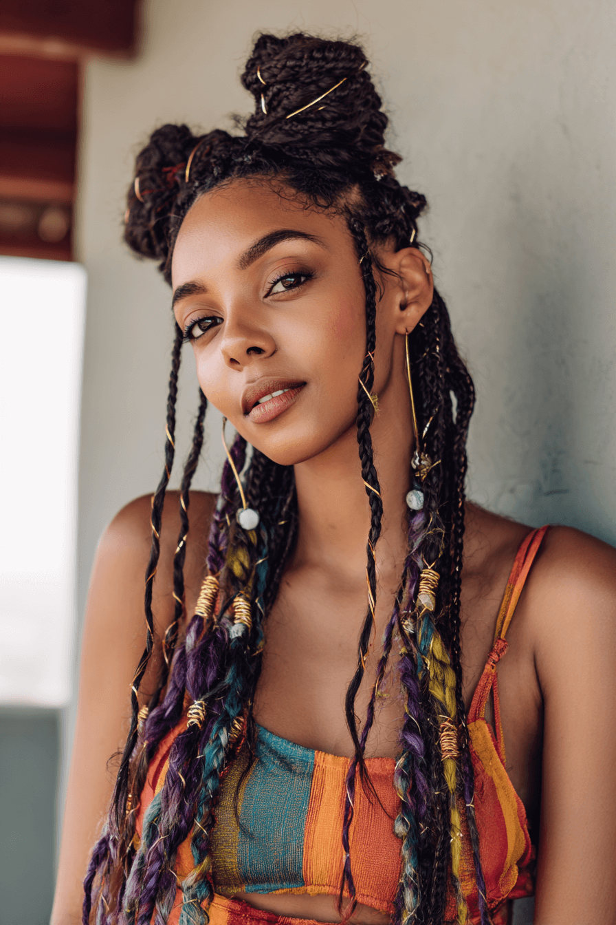 Knotless String 16 Medium Boho Knotless Braids I'm Obsessed With - trimizy.com