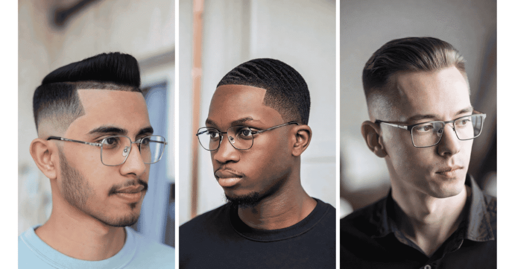 hairstyles for men with glasses